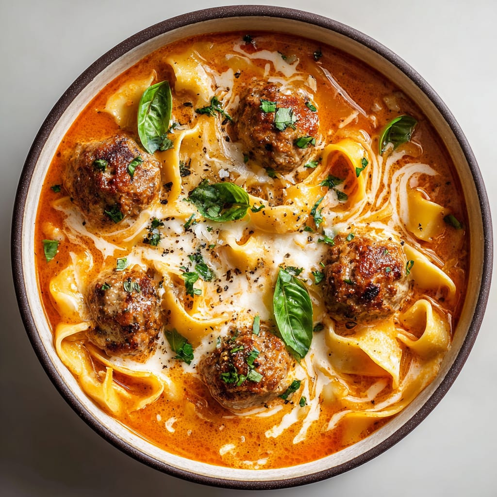 Creamy Italian Meatball Soup