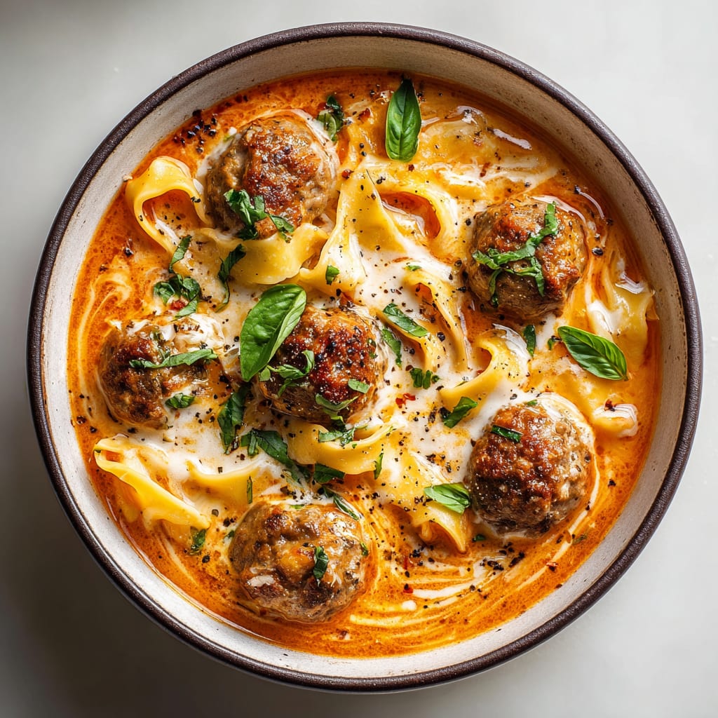 Creamy Italian Meatball Soup