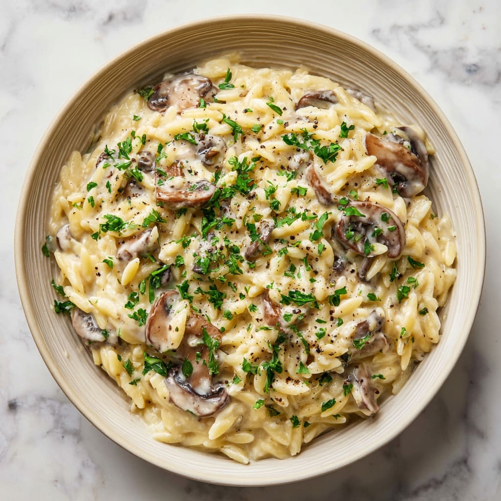 Creamy Mushroom Orzo
