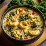 Creamy Vegetarian Tortellini Soup