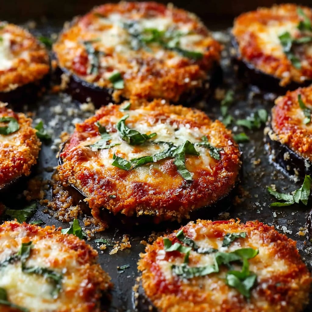 Crispy Baked Eggplant Parmesan