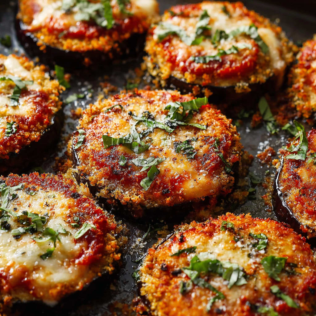 Crispy Baked Eggplant Parmesan