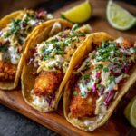 Crispy Fish Tacos with Cilantro Lime Slaw