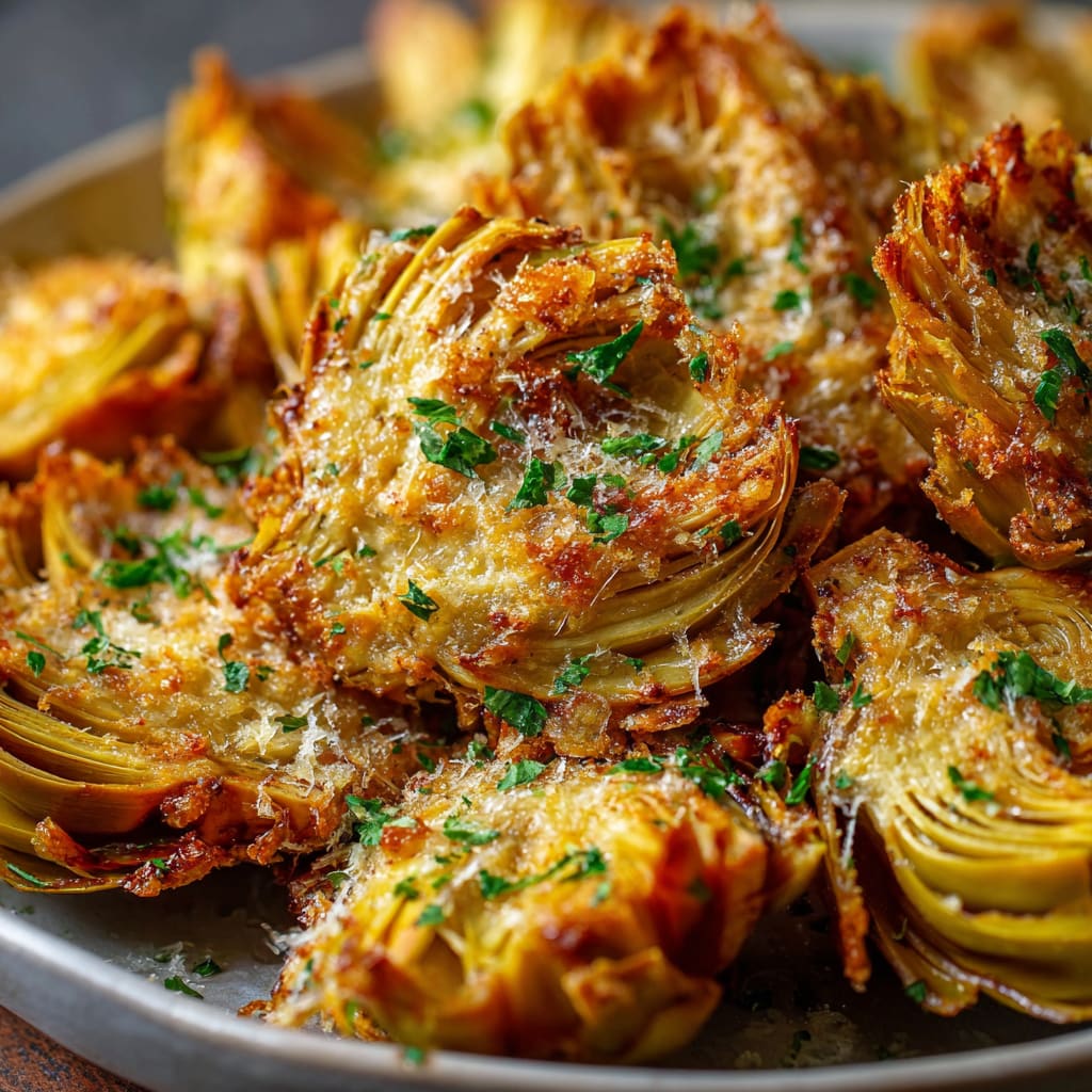 Crispy Parmesan Artichoke Hearts