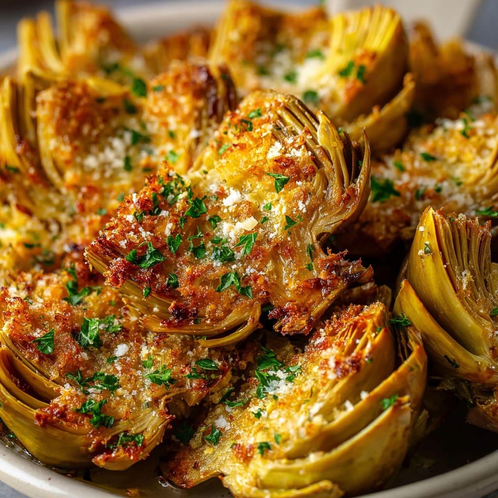 Crispy Parmesan Artichoke Hearts