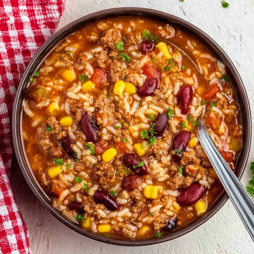 Crockpot Taco Rice Soup Recipe