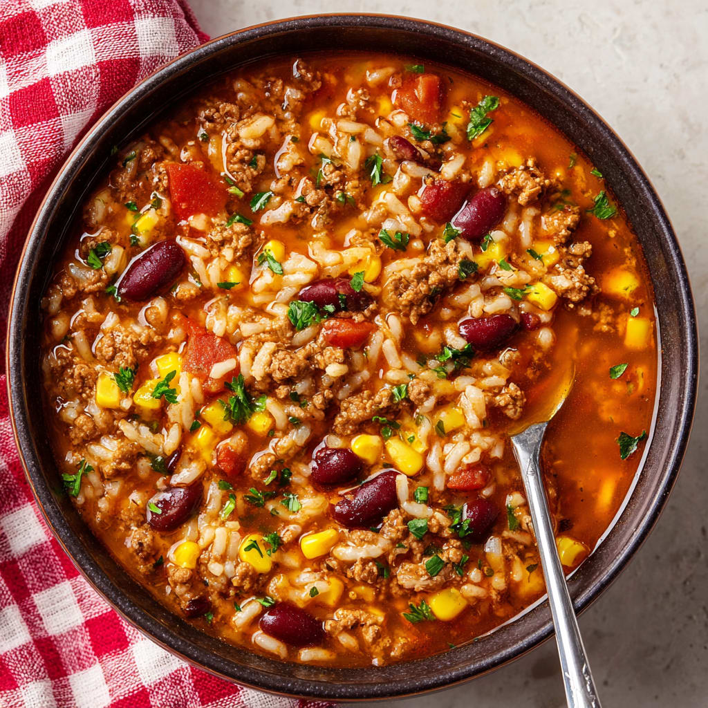Crockpot Taco Rice Soup Recipe