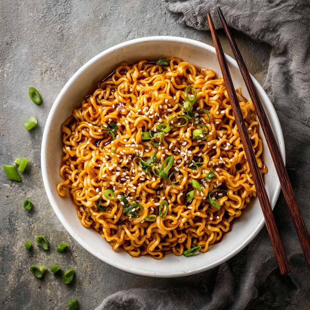Easy Saucy Ramen Noodles