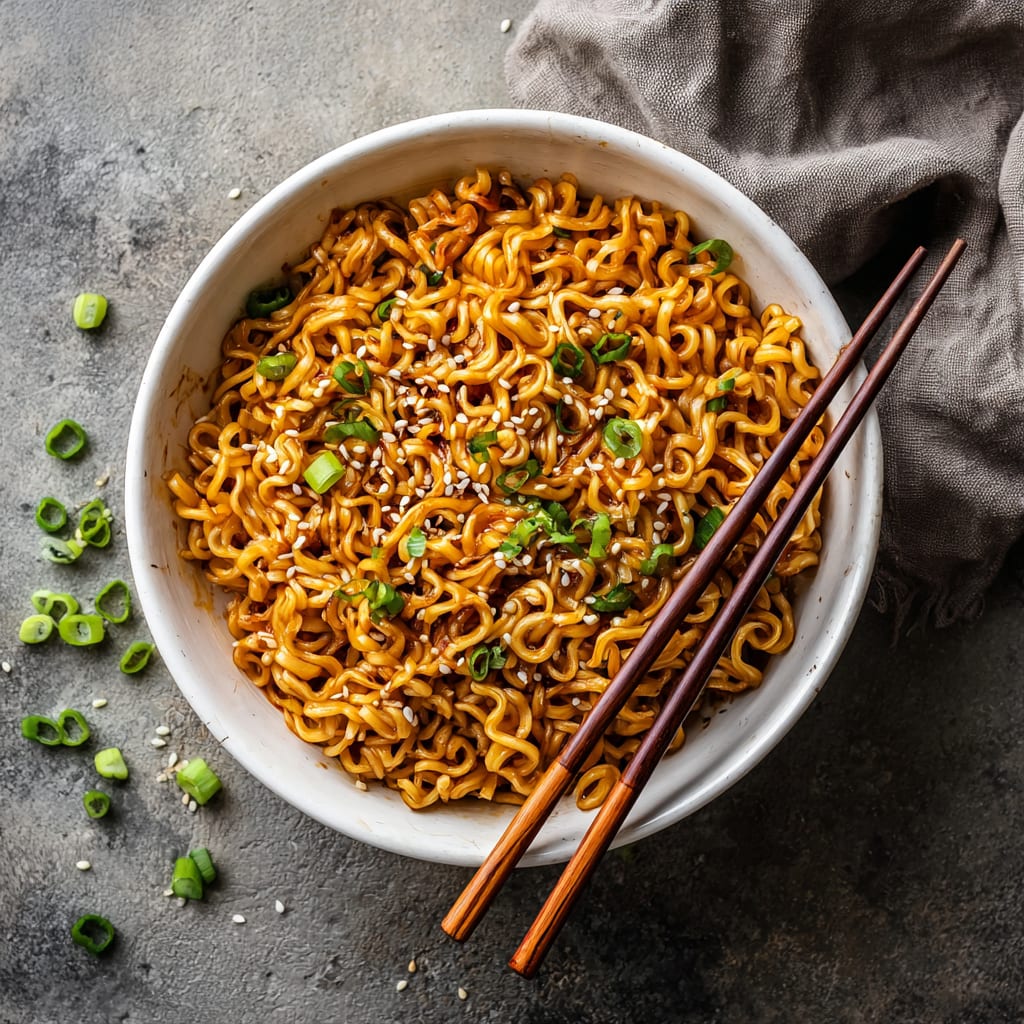 Easy Saucy Ramen Noodles