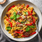 Fried Sausage and Pepper Orzo