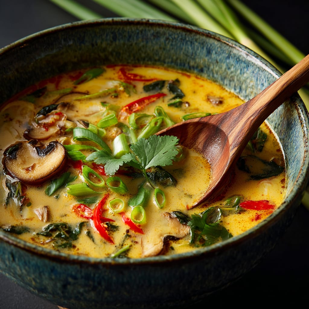 Ginger Lemongrass Soup with Coconut Milk