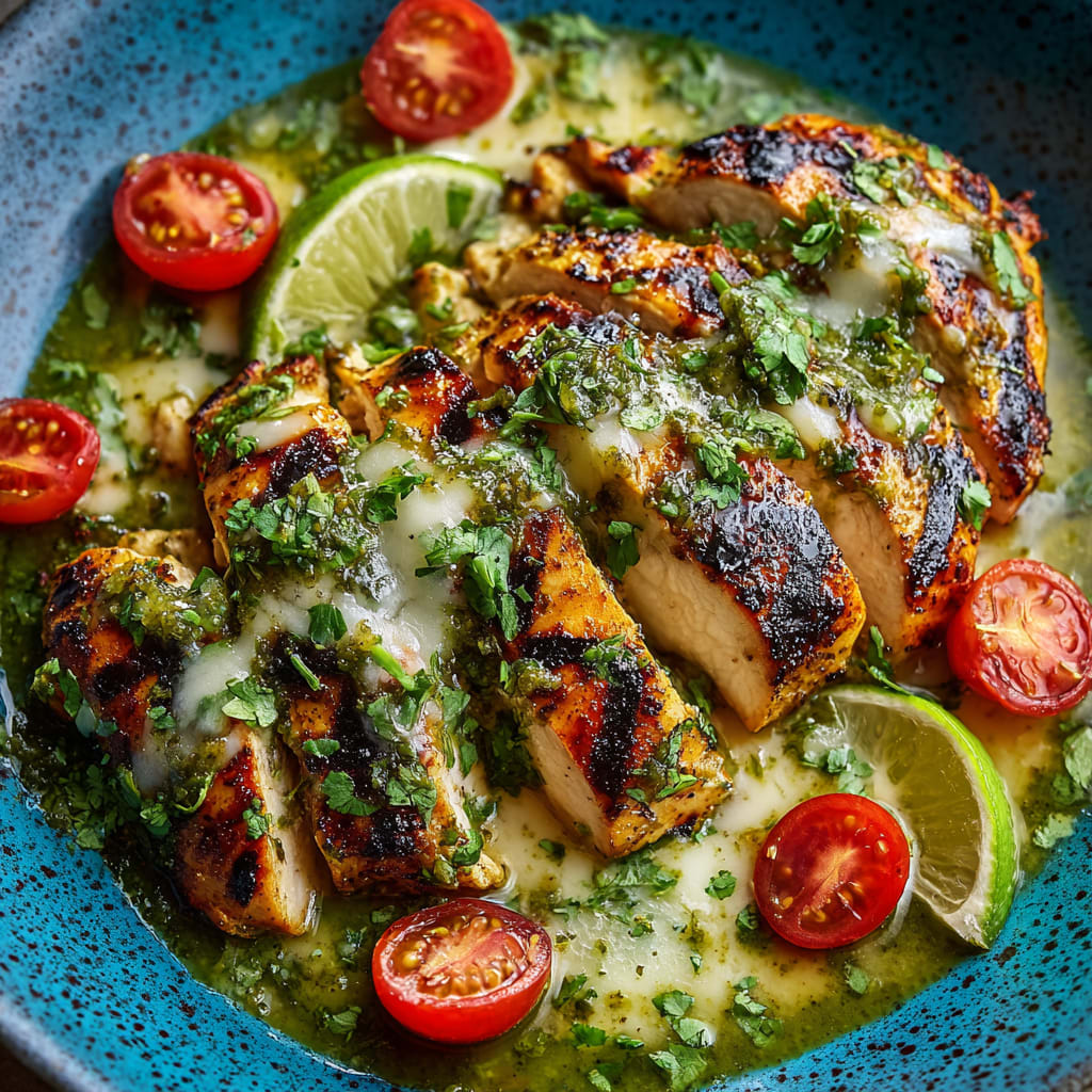Grilled Salsa Verde Pepper Jack Chicken Recipe
