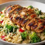 Herb Grilled Chicken with Creamy Broccoli Orzo