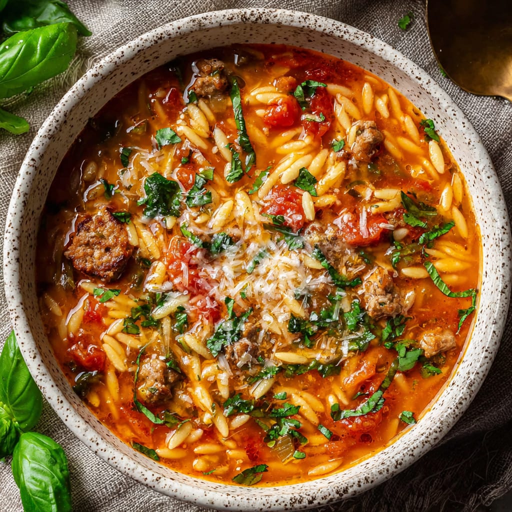 Irresistible One-Pot Italian Sausage Orzo Soup