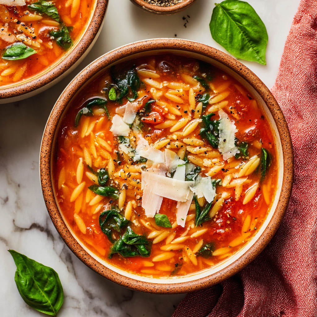 Italian Orzo Spinach Soup