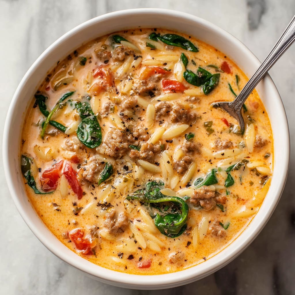 Italian Sausage Orzo Soup