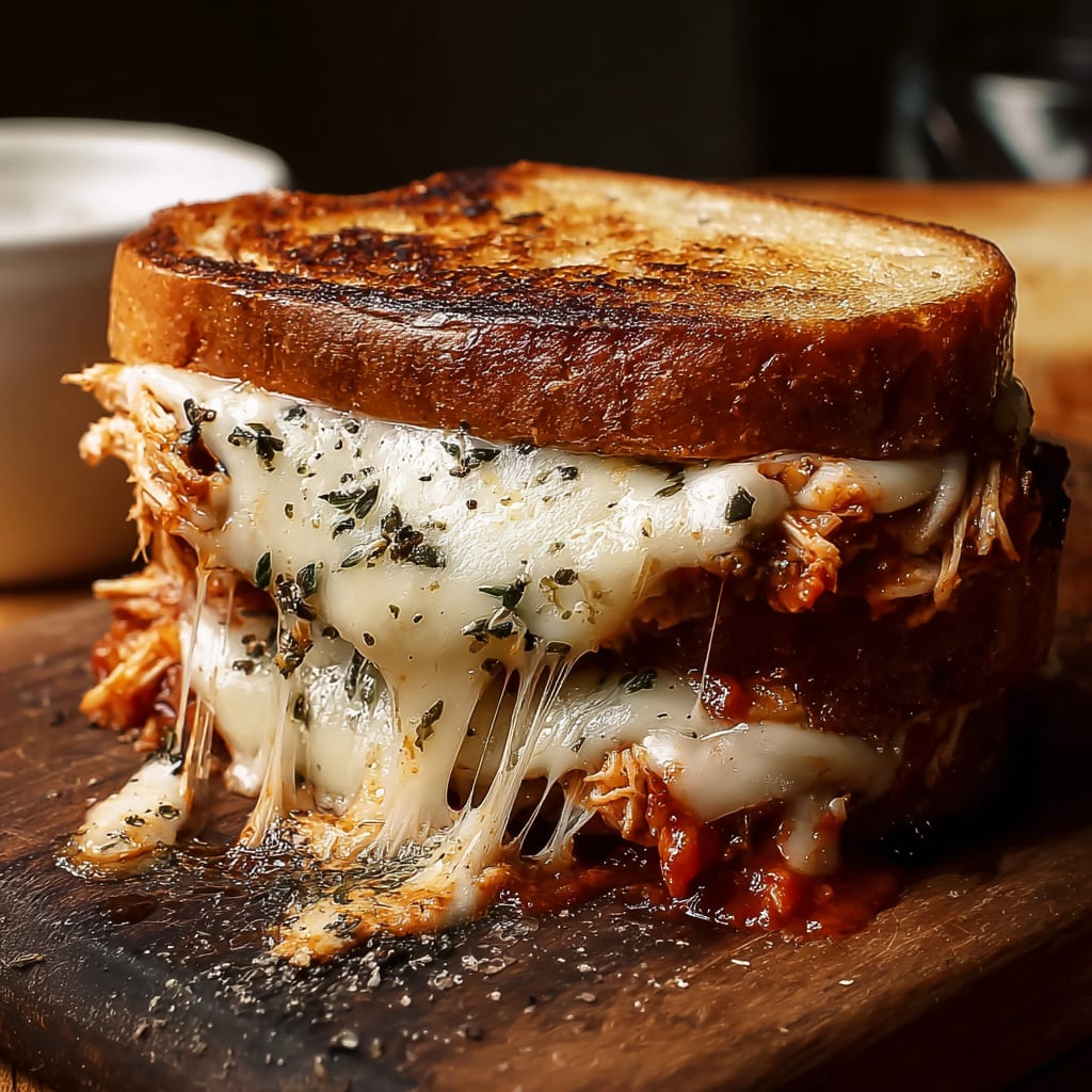 Lazy Chicken Parmesan Grilled Cheese