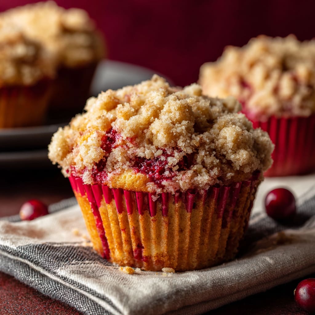 Leftover Cranberry Sauce Coffee Cake Muffins