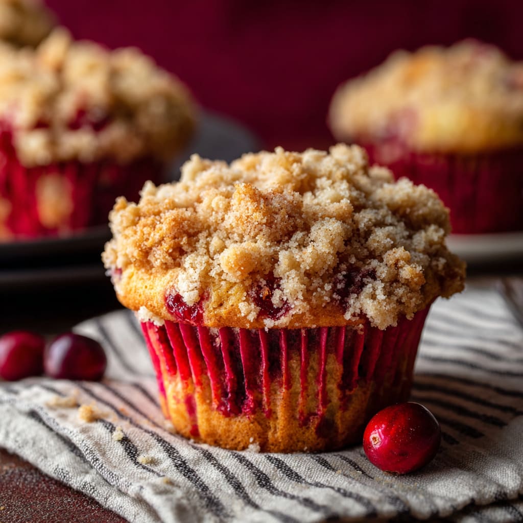 Leftover Cranberry Sauce Coffee Cake Muffins