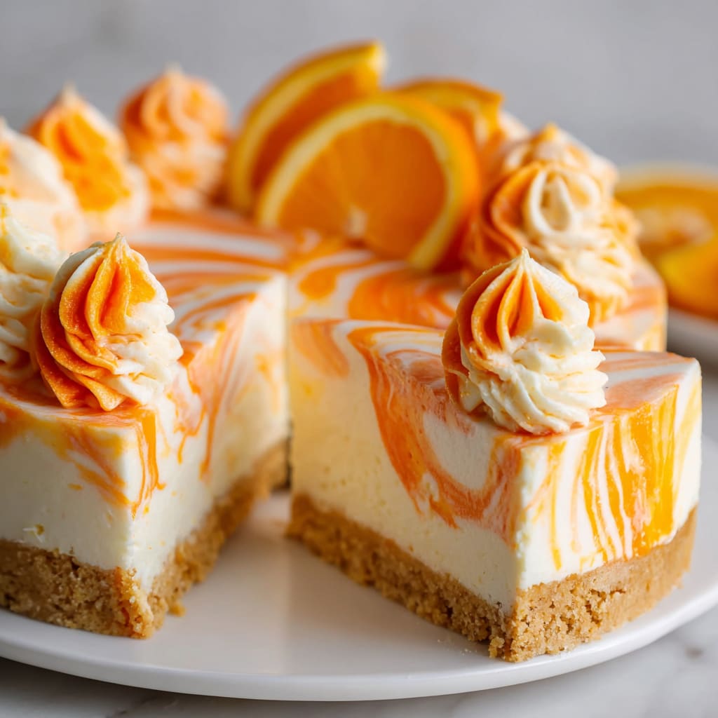 No-Bake Orange Creamsicle Cheesecake