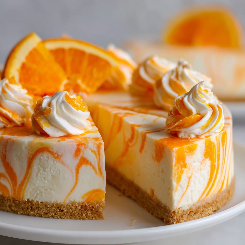No-Bake Orange Creamsicle Cheesecake
