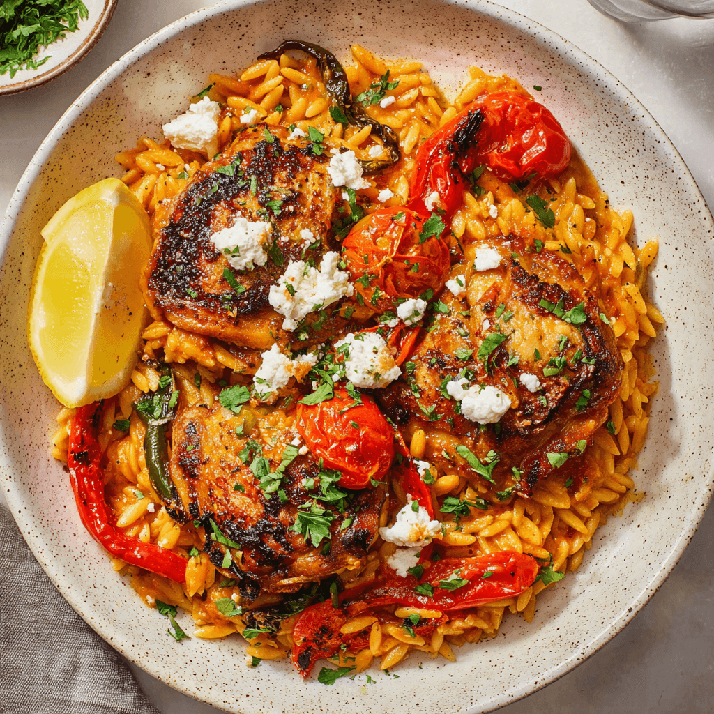 One Pan Chicken Orzo