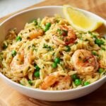 One Pan Shrimp and Orzo Dinner