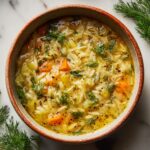 Orzo, Leek and Dill Soup