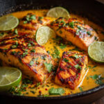 Poached Salmon in Coconut Lime Sauce