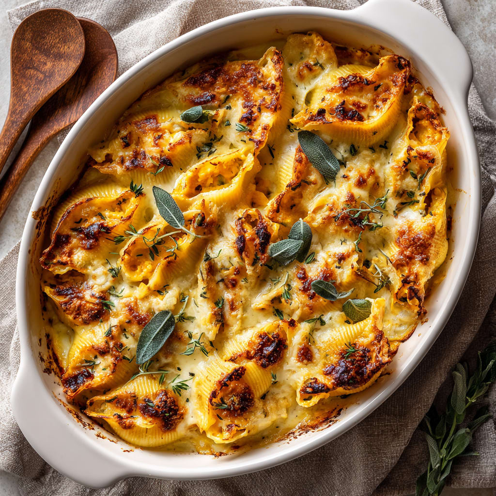 Pumpkin and Gouda Stuffed Shells With Brown Butter