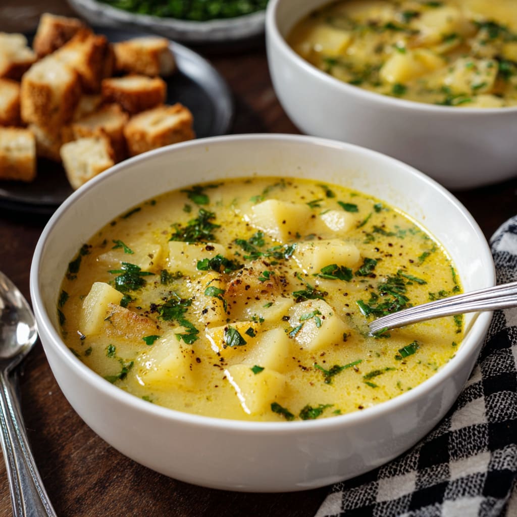 Roasted Garlic Potato Soup