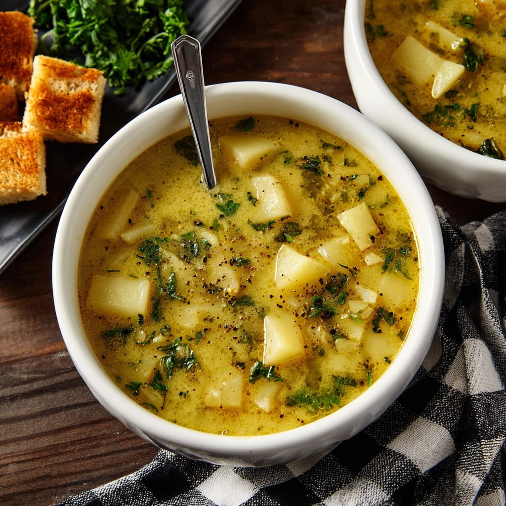 Roasted Garlic Potato Soup