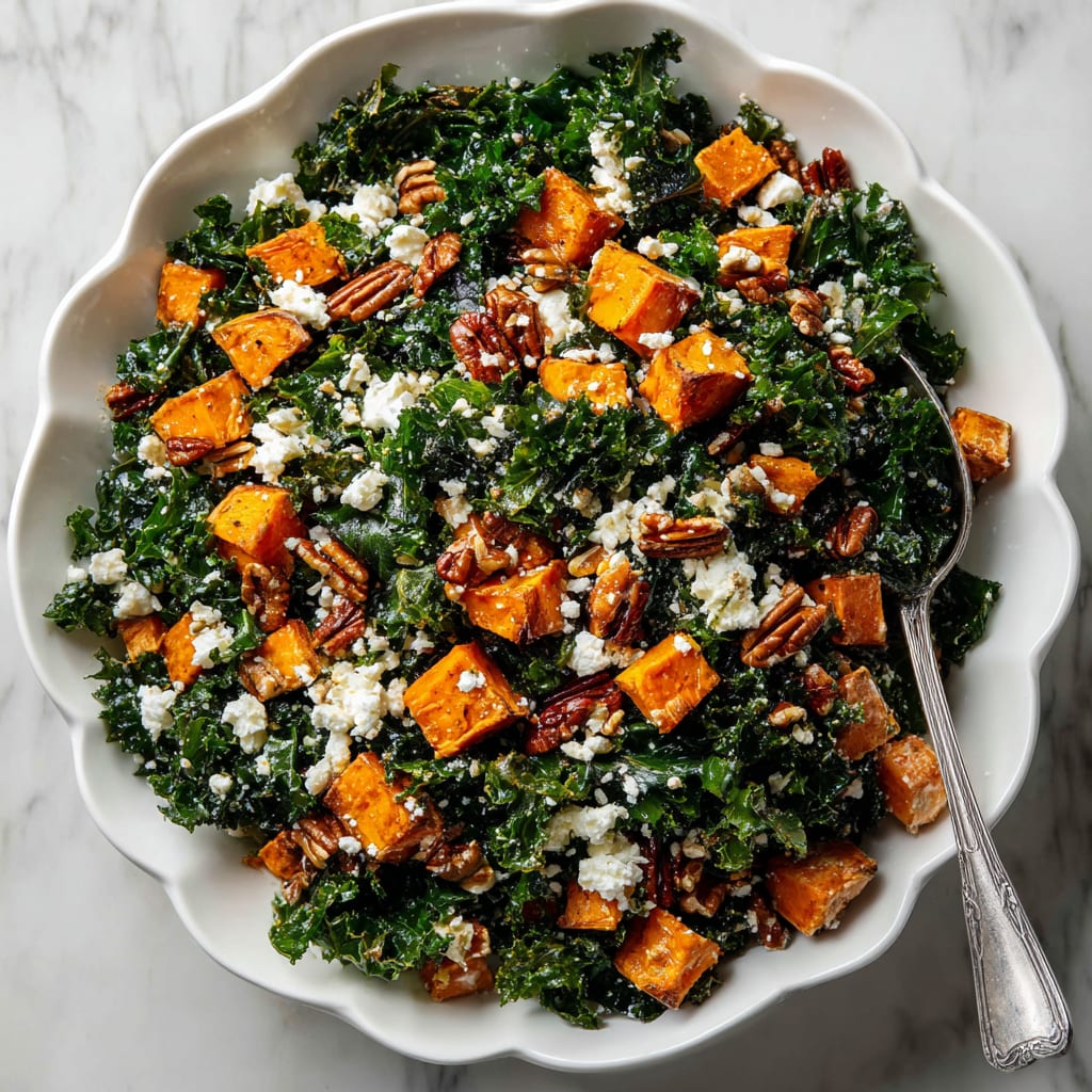Roasted Sweet Potato Kale Salad