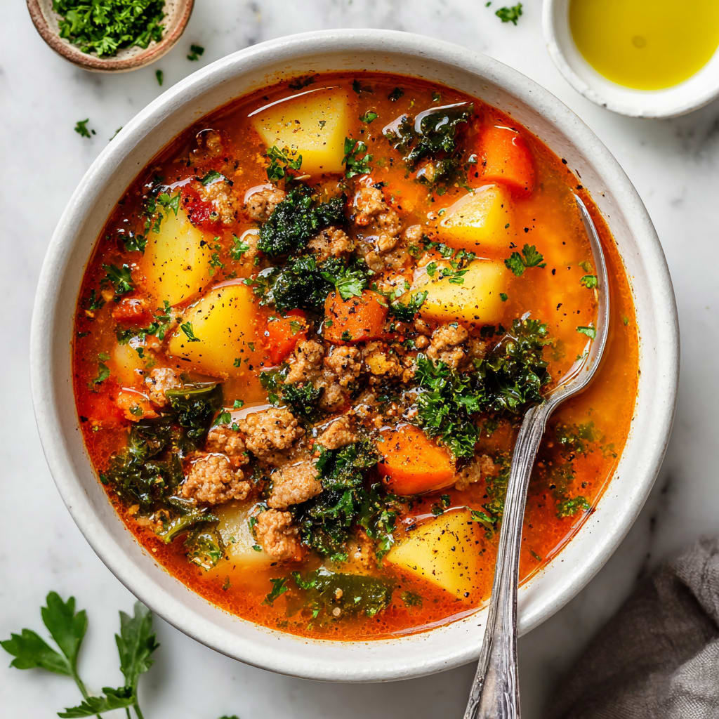 Spicy Sausage Potato Soup