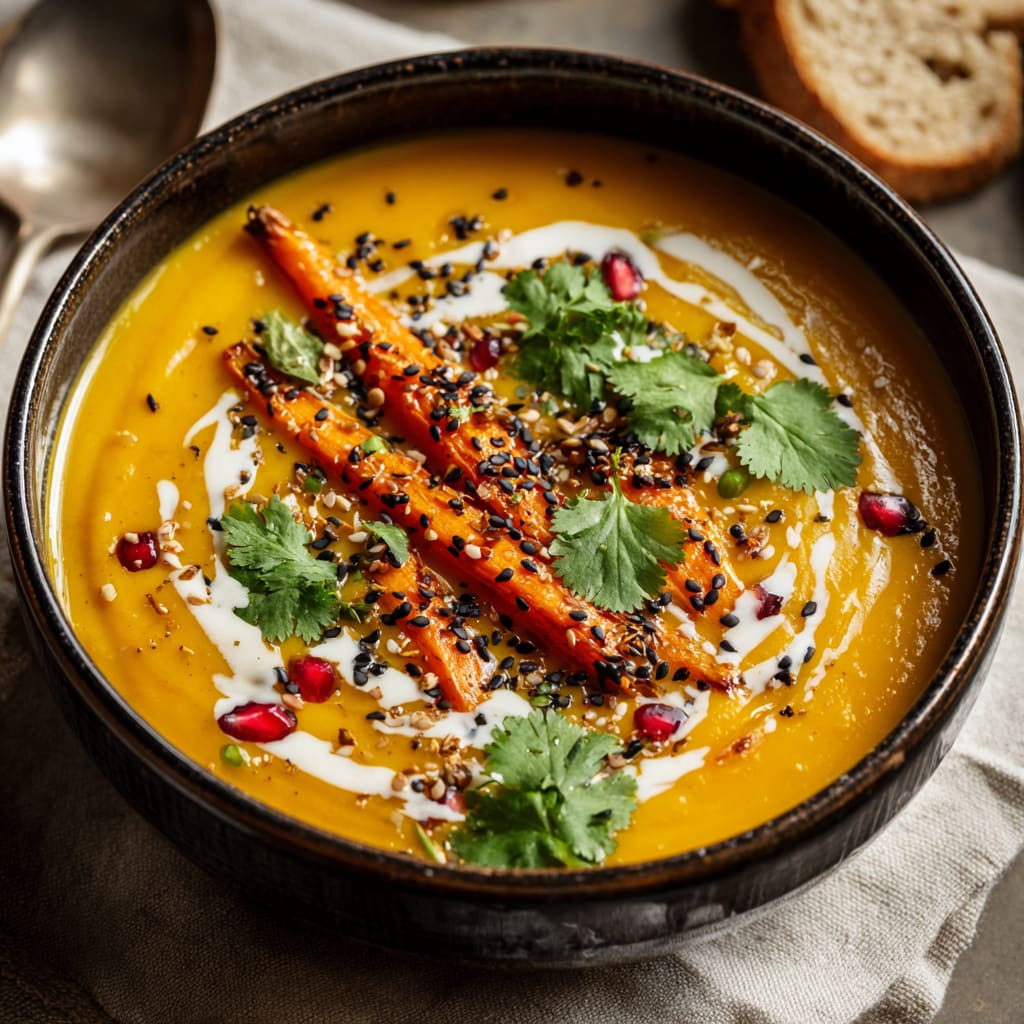 Spicy Sesame Carrot Soup