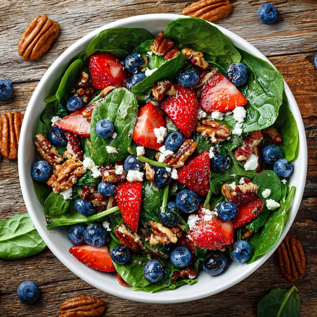15-Minute Strawberry Spinach Salad