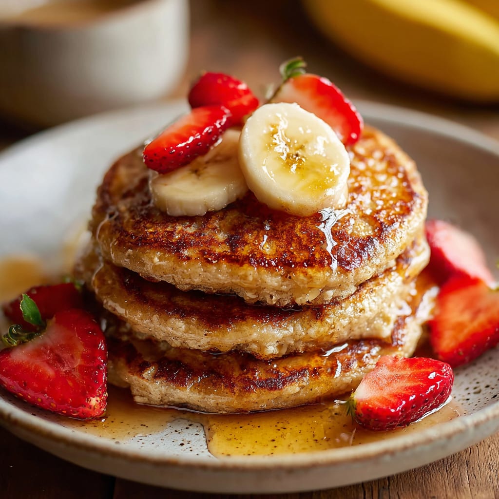 3 Ingredient Banana Oatmeal Pancakes Recipe