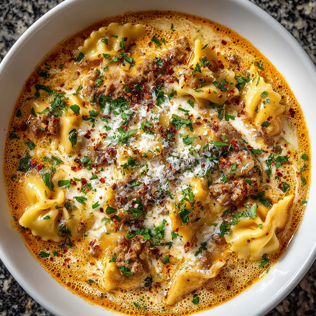 Alfredo Lasagna Soup