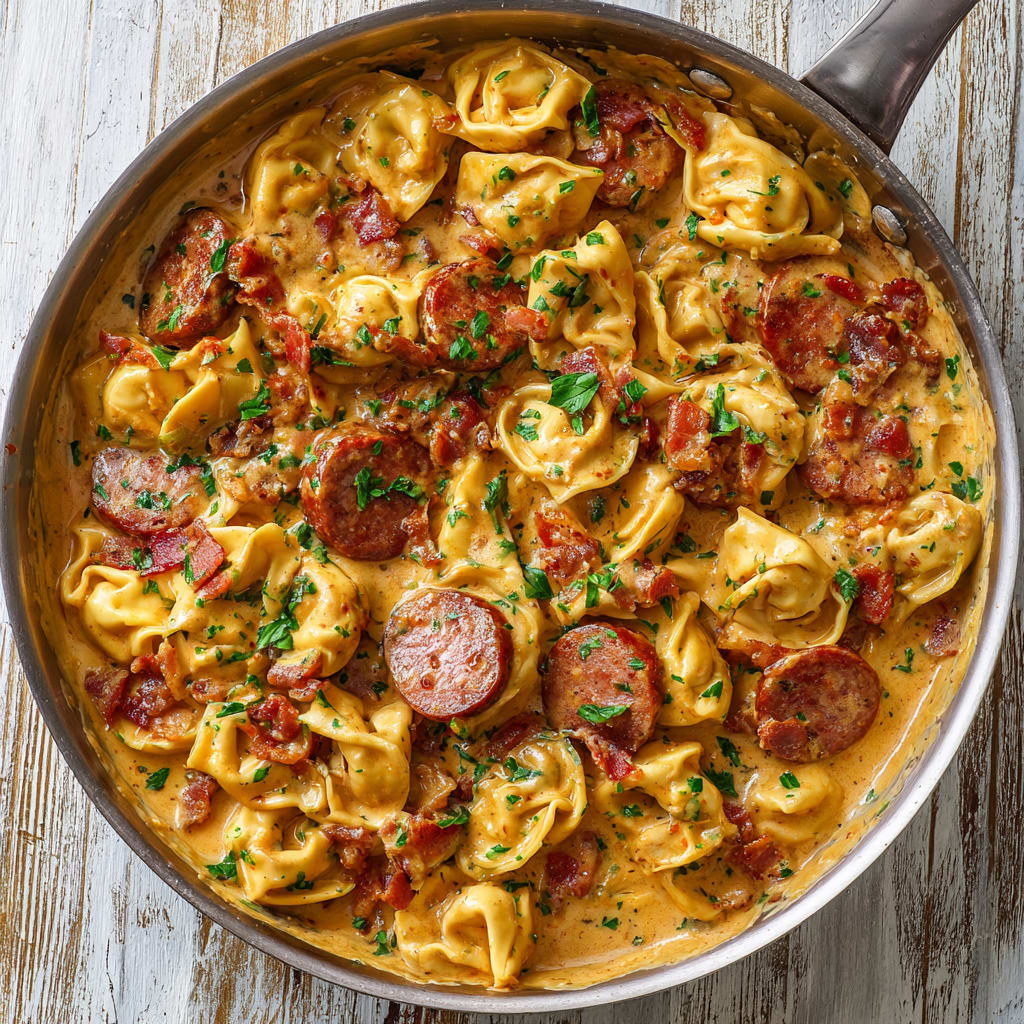 Andouille Sausage Tortellini Skillet