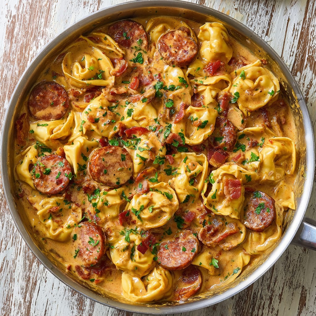 Andouille Sausage Tortellini Skillet