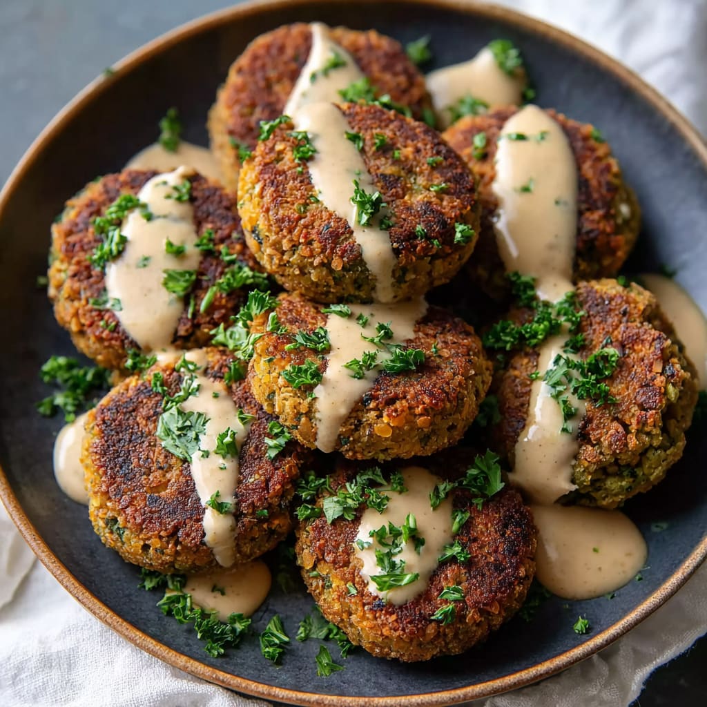 Baked Falafel with Tahini Sauce Recipe