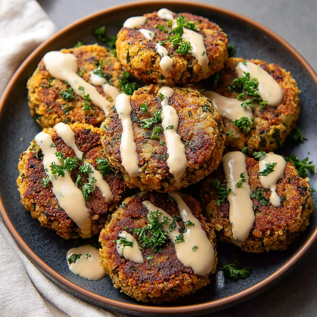 Baked Falafel with Tahini Sauce Recipe