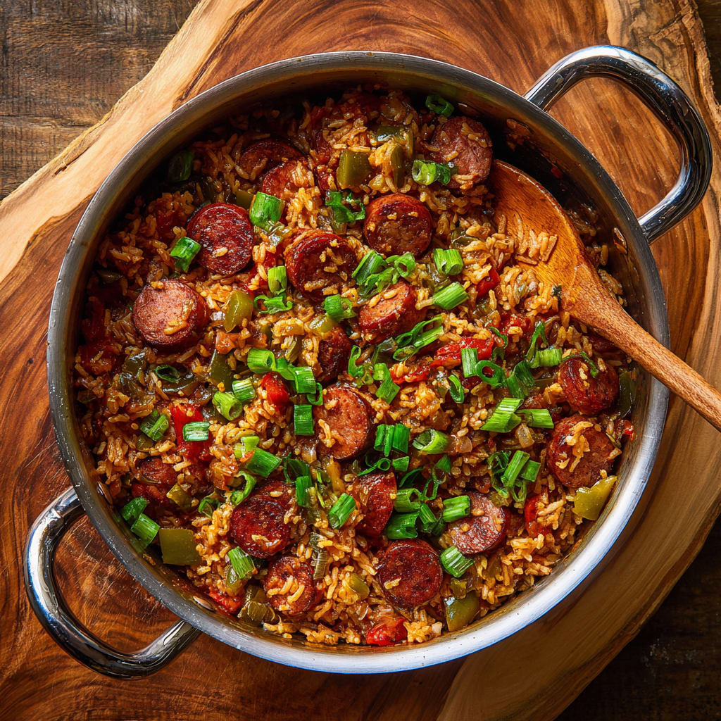 Cajun Sausage and Rice Skillet