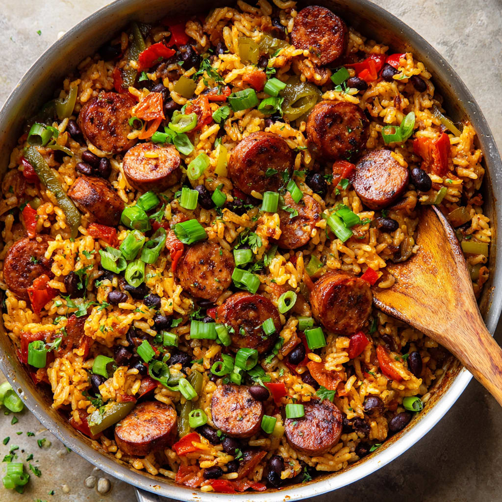 Cajun Sausage and Rice Skillet