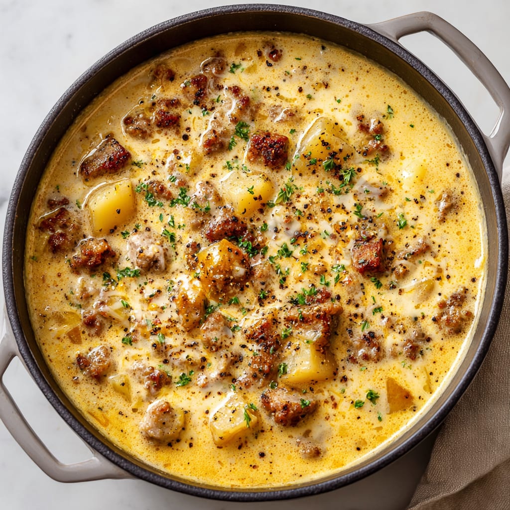 Cheesy Sausage Potato Soup