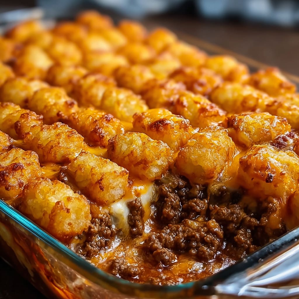 Chili Cheese Tater Tot Casserole