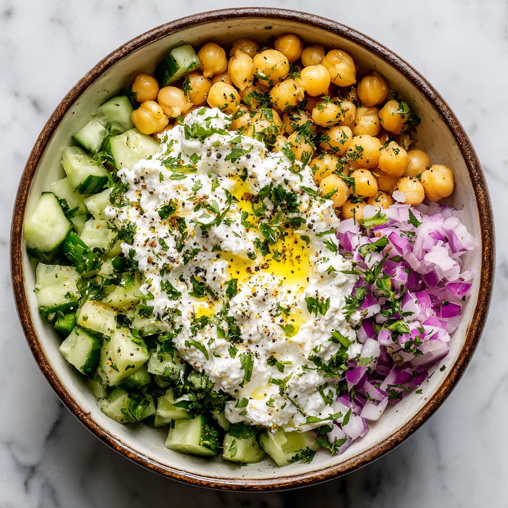 Cottage Cheese and Chickpea Salad
