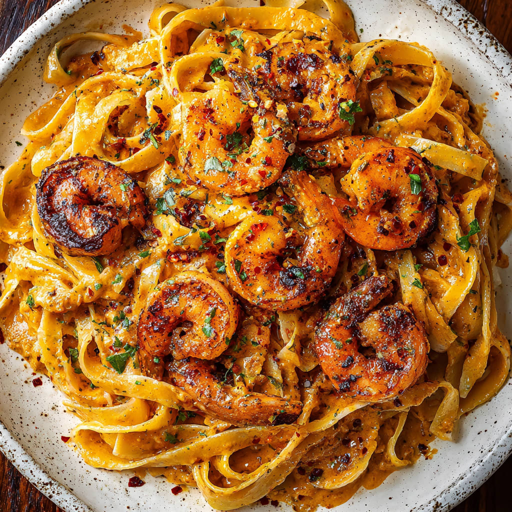 Creamy Cajun Shrimp Pasta