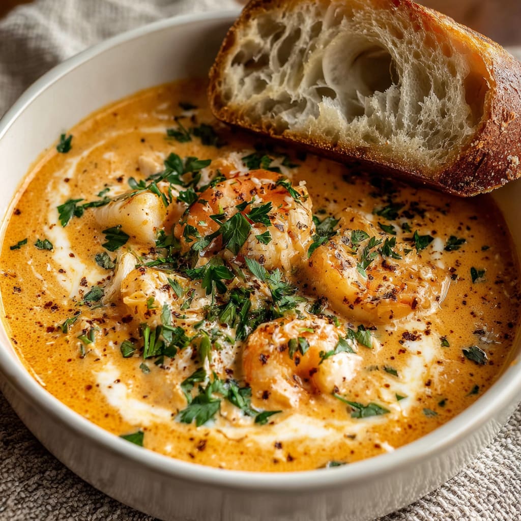 Creamy Crab and Shrimp Seafood Bisque