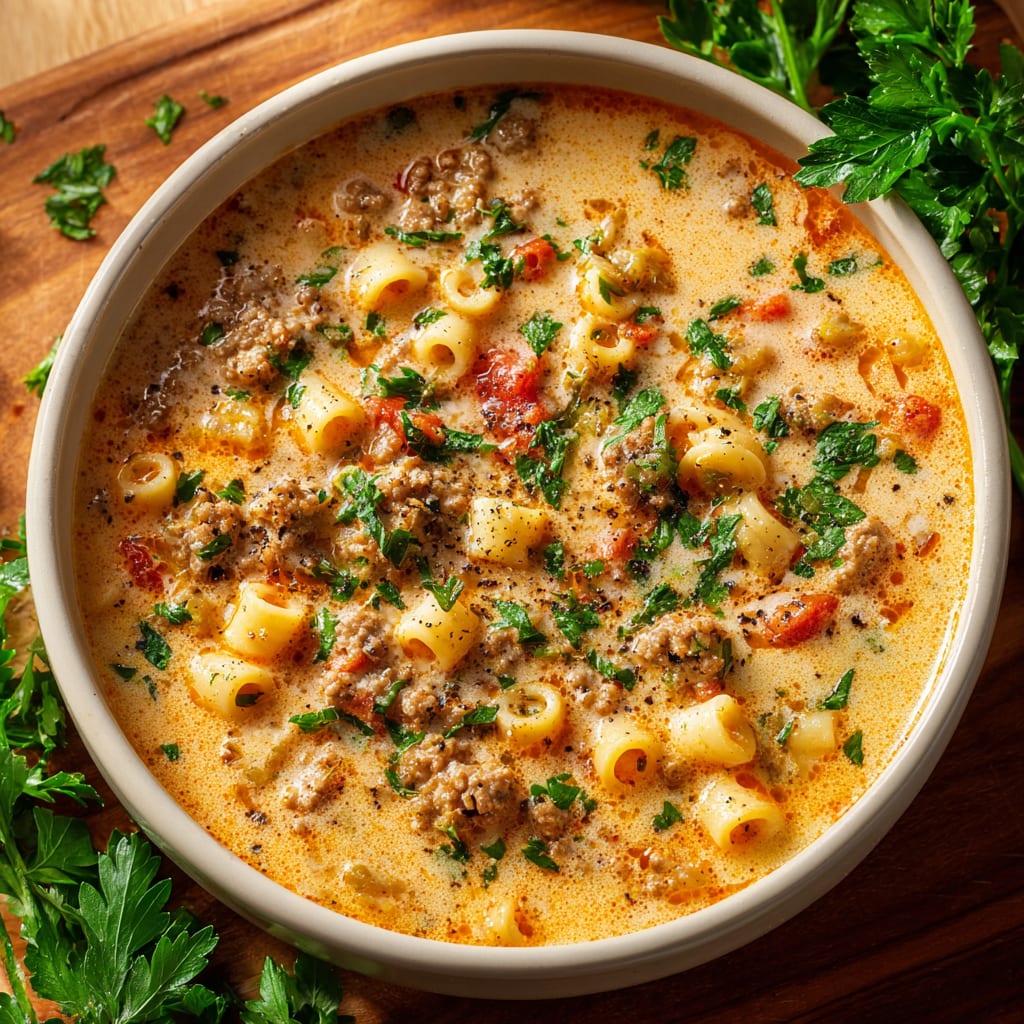 Creamy Parmesan Italian Sausage Soup